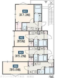 ＭＥＬＤＩＡ北綾瀬Vの物件間取画像